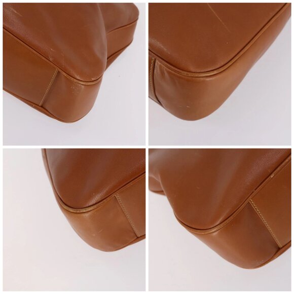 GUCCI Bamboo Shoulder Bag Leather 2way Brown Gold - Picture 16 of 16